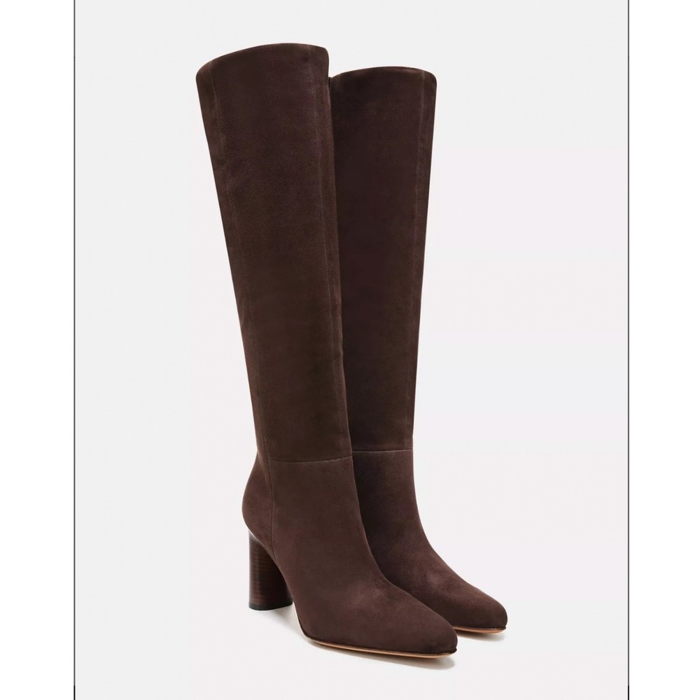 Vince Highland Suede Knee-High Boot Brown Suede US 8.5 MSRP $595